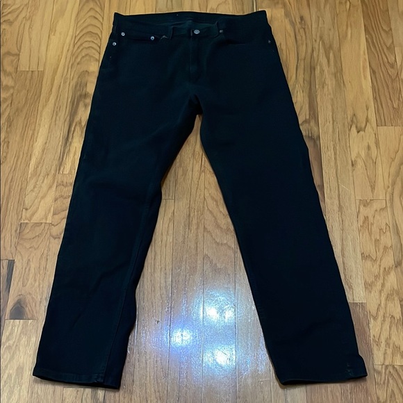 Levi's Black Jeans Men’s Tag size 36 x 34 5 Pocket Black Label - Picture 3 of 13
